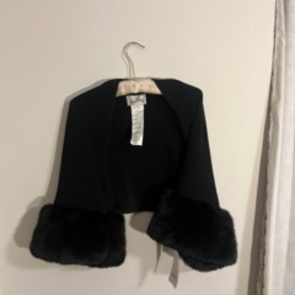 Joseph Ribkoff Fur Cuff Cover Up NWT - Picture 4 of 9